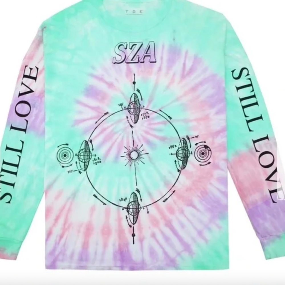 SZA Official Merch - Long Sleeve Tie Dye Shirt